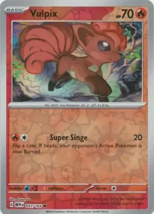 151  037/165 Vulpix Rev Holo