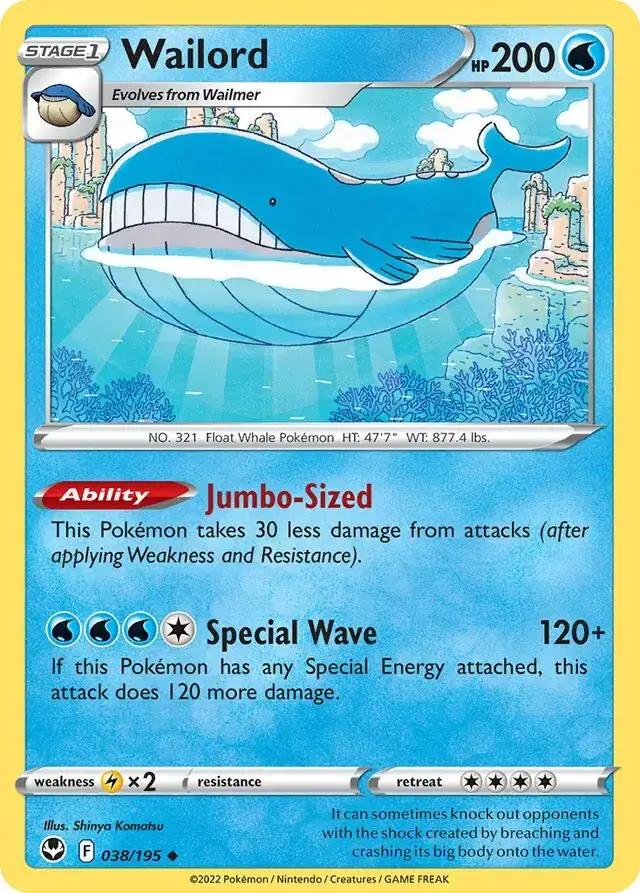 Silver Tempest  038/195 Wailord