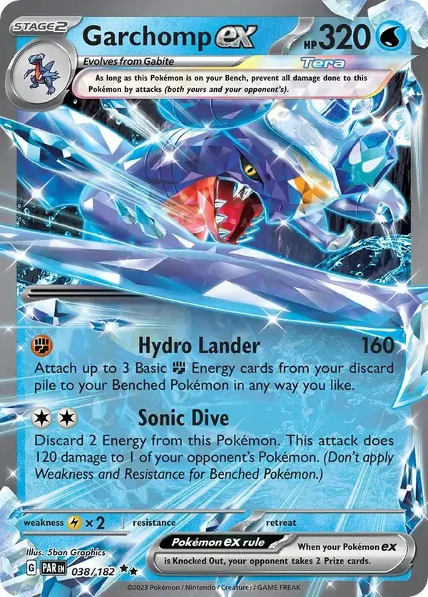 Paradox Rift  038/182 Garchomp Ex