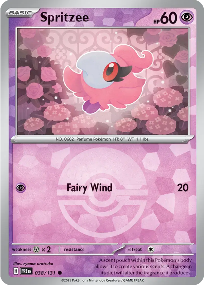 Prismatic Evolutions  038/131 Spritzee Poke Ball
