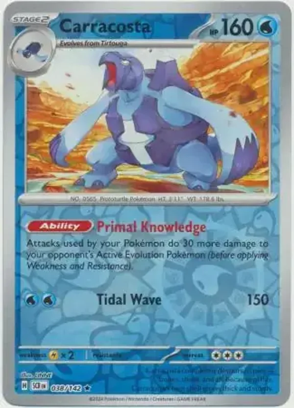 Stellar Crown  038/142 Carracosta Rev Holo