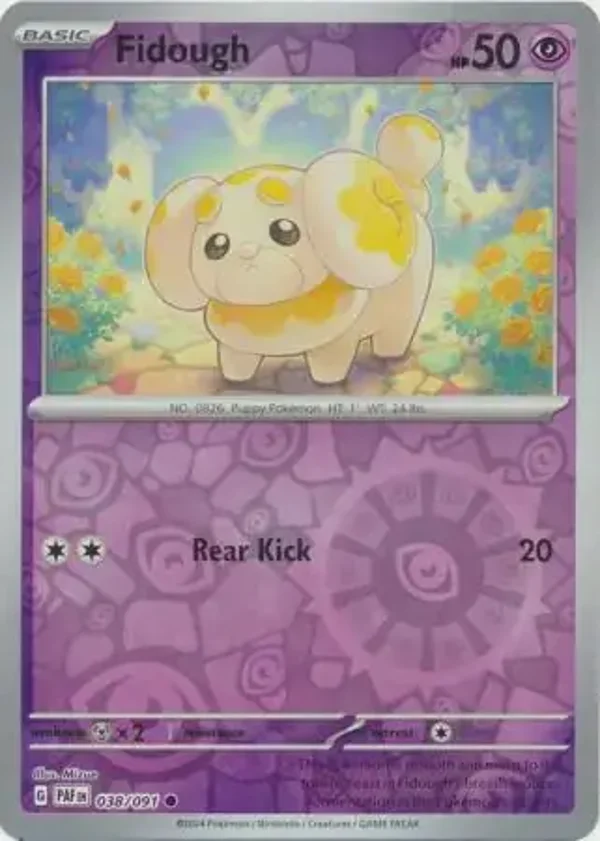 Paldean Fates  038/091 Fidough Rev Holo