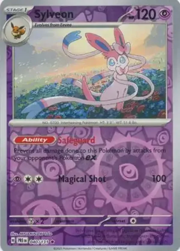 Prismatic Evolutions  040/131 Sylveon Rev Holo