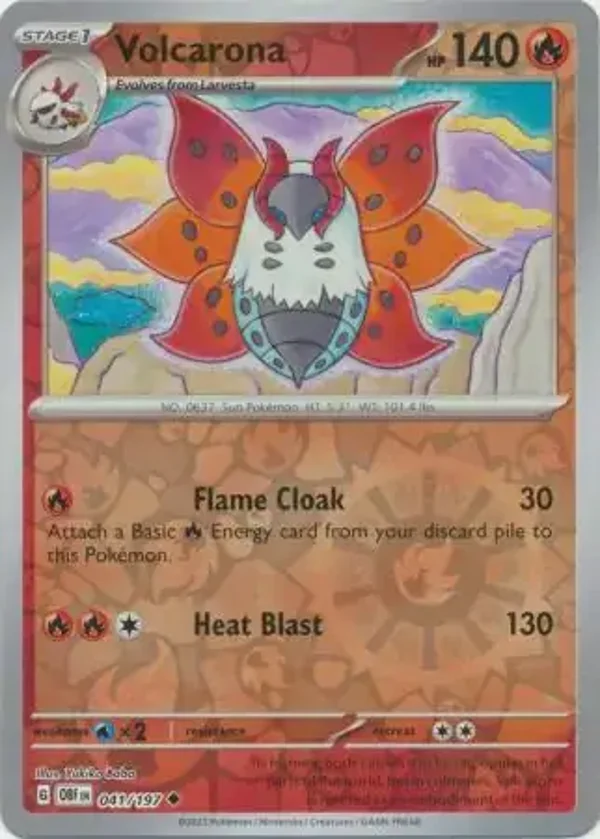 Obsidian Flames  041/197 Volcarona Rev Holo