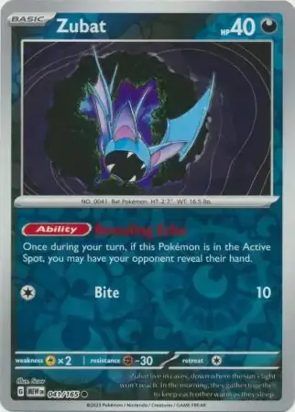 151  041/165 Zubat Rev Holo