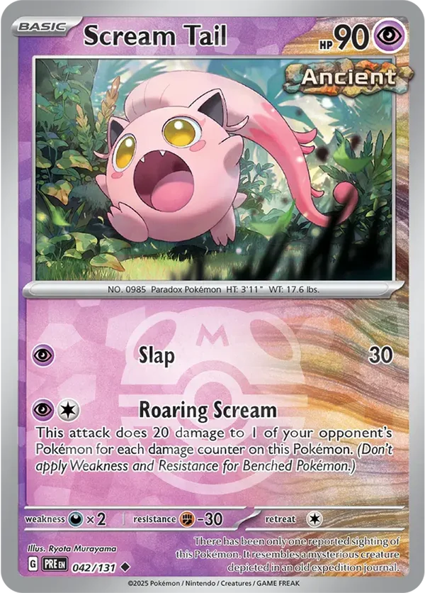Prismatic Evolutions  042/131 Scream Tail Master Ball