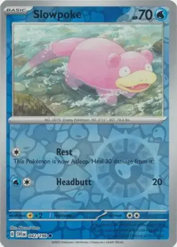 Scarlet & Violet  042/198 Slowpoke Rev Holo