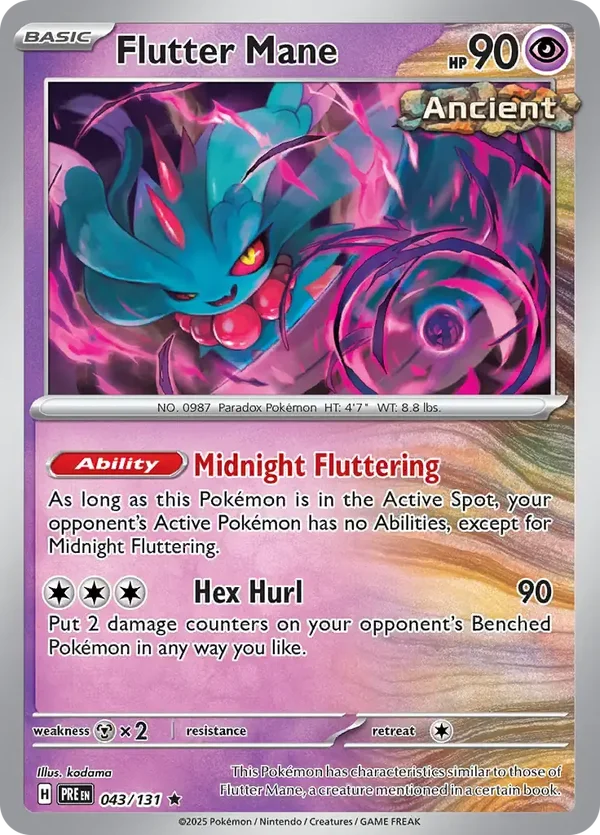 Prismatic Evolutions  043/131 Flutter Mane Holofoil