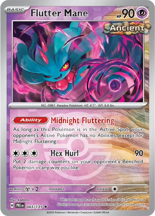 Prismatic Evolutions  043/131 Flutter Mane Master Ball
