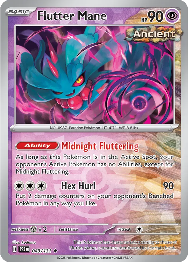 Prismatic Evolutions  043/131 Flutter Mane Poke Ball