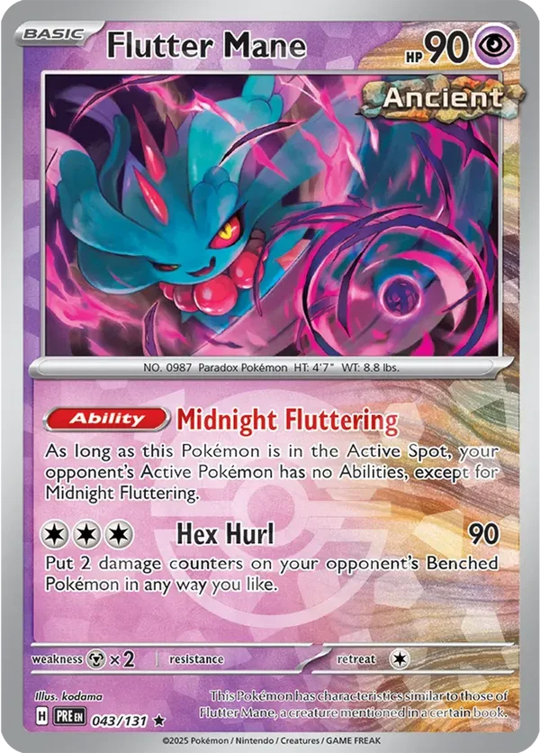 Prismatic Evolutions  043/131 Flutter Mane Poke Ball