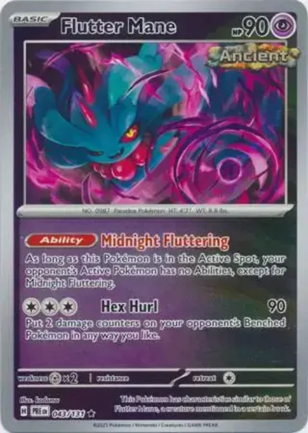 Prismatic Evolutions  043/131 Flutter Mane Rev Holo
