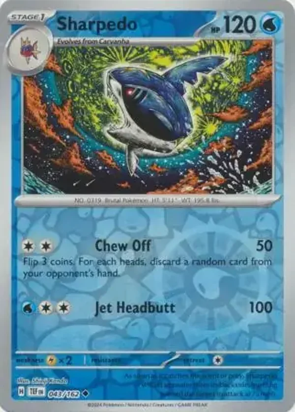 Temporal Forces  043/162 Sharpedo Rev Holo