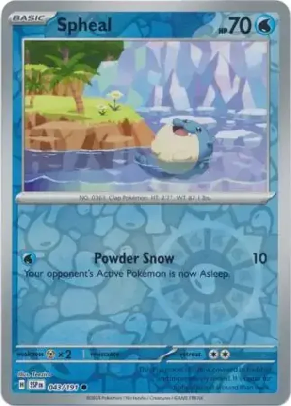 Surging Sparks  043/191 Spheal Rev Holo