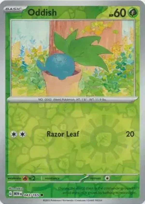 151  043/165 Oddish Rev Holo