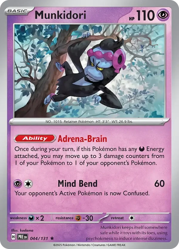 Prismatic Evolutions  044/131 Munkidori Holofoil