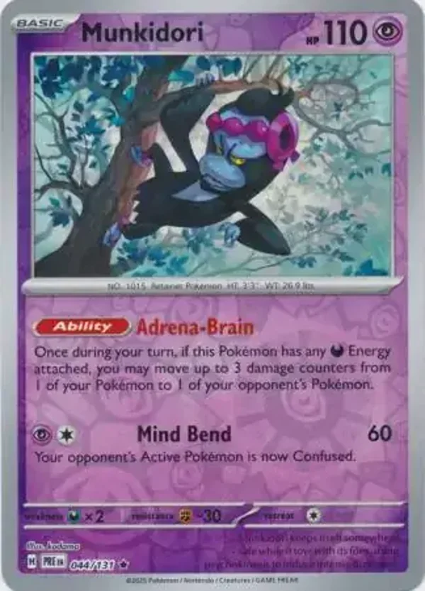 Prismatic Evolutions  044/131 Munkidori Rev Holo