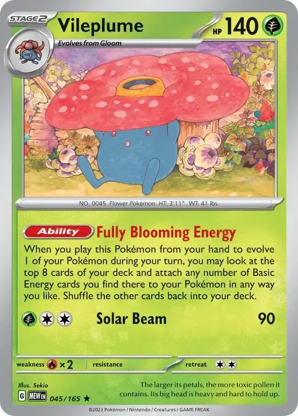 151  045/165 Vileplume Holofoil