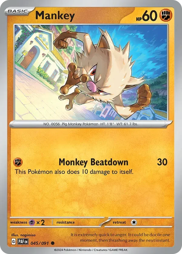 Paldean Fates  045/091 Mankey