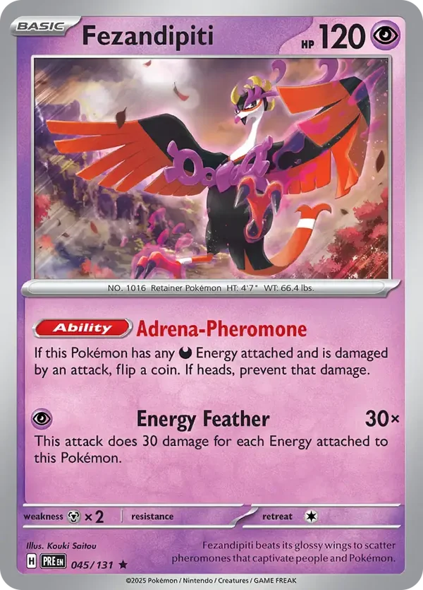 Prismatic Evolutions  045/131 Fezandipiti Holofoil