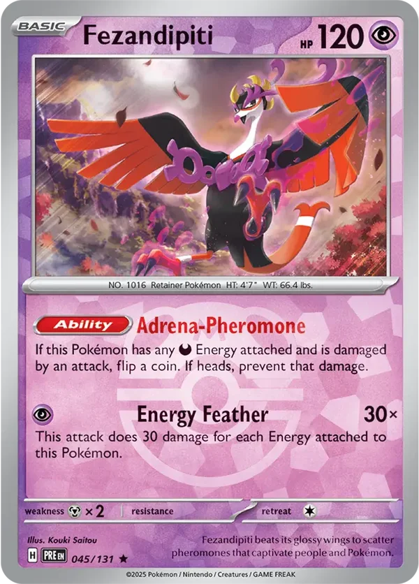 Prismatic Evolutions  045/131 Fezandipiti Master Ball