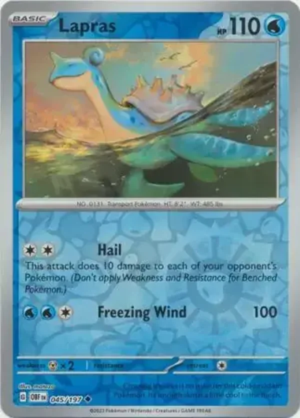 Obsidian Flames  045/197 Lapras Rev Holo