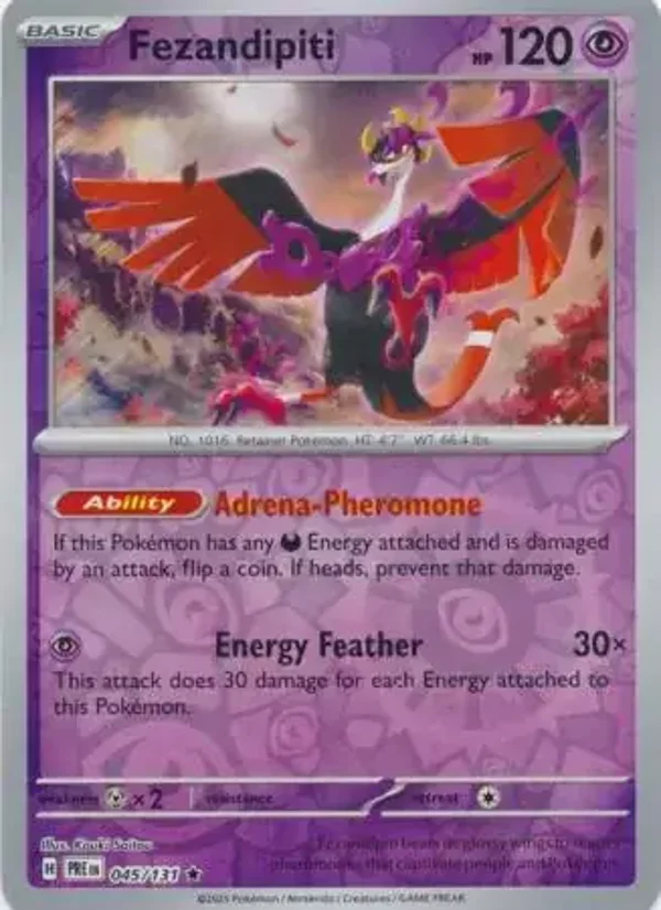 Prismatic Evolutions  045/131 Fezandipiti Rev Holo