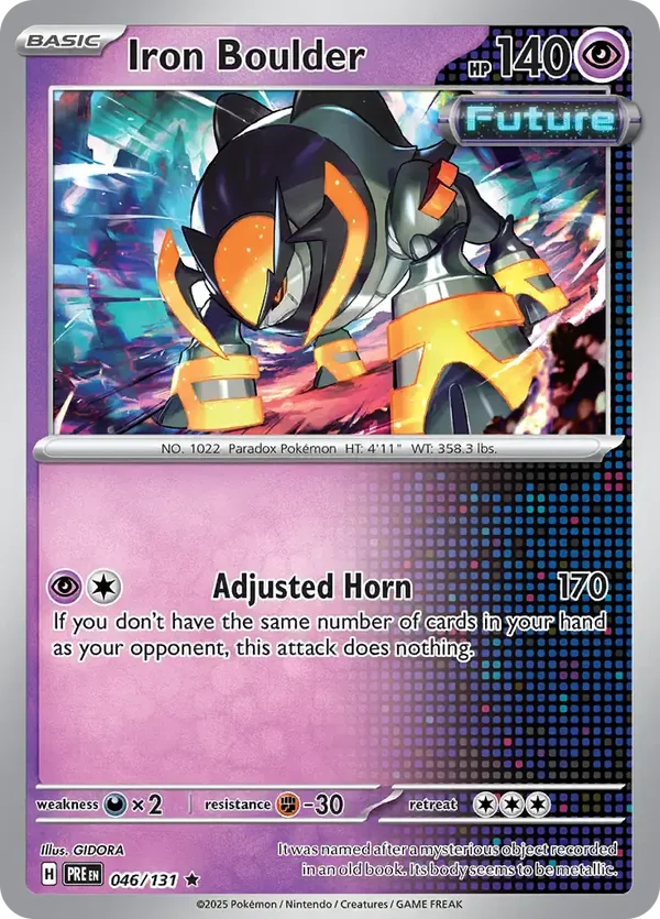 Prismatic Evolutions  046/131 Iron Boulder Holofoil