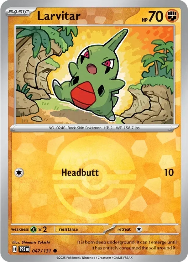 Prismatic Evolutions  047/131 Larvitar Poke Ball