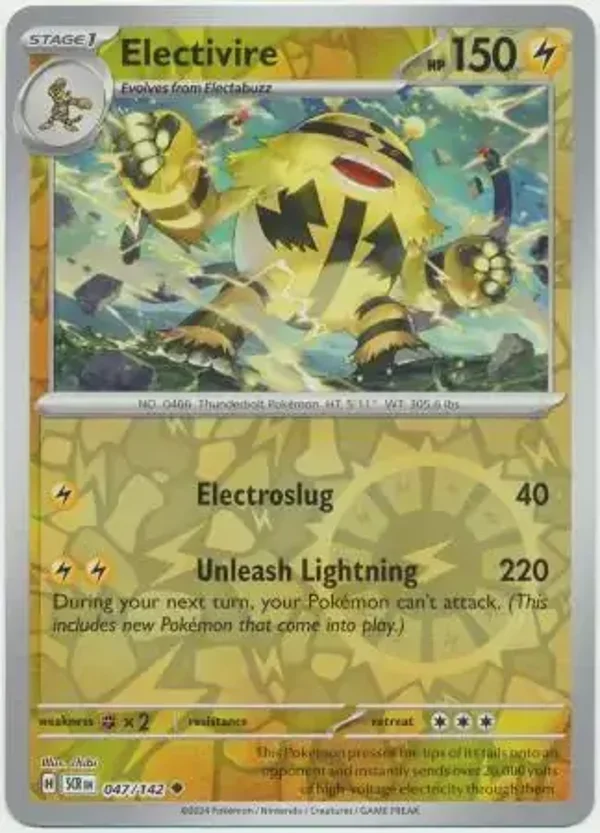 Stellar Crown  047/142 Electivire Rev Holo