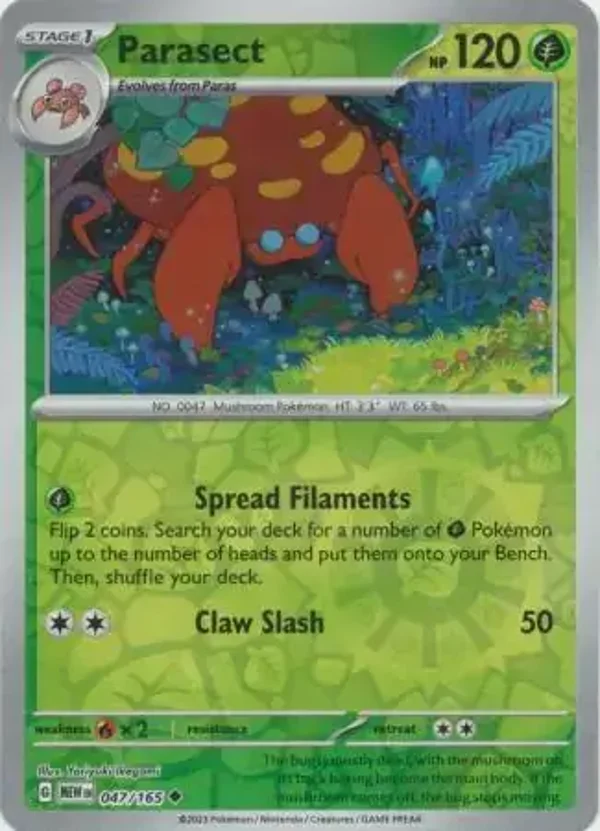 151  047/165 Parasect Rev Holo