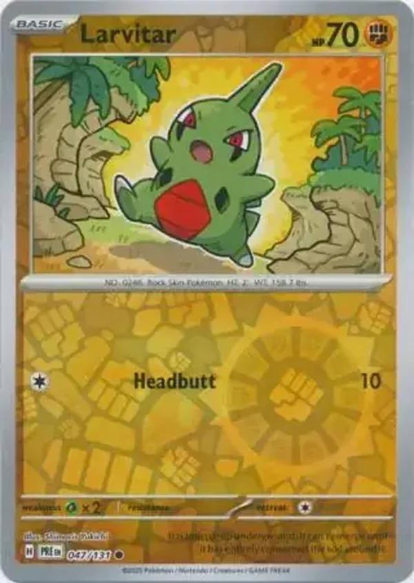 Prismatic Evolutions  047/131 Larvitar Rev Holo