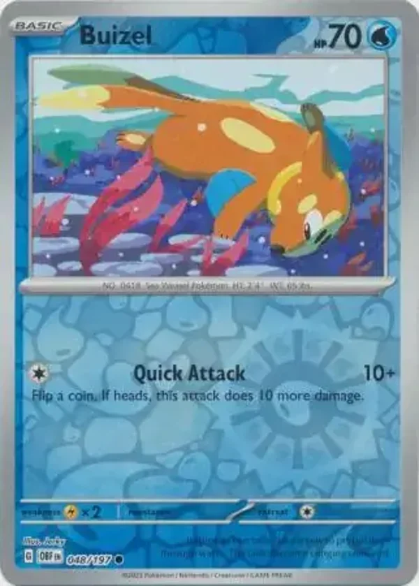 Obsidian Flames  048/197 Buizel Rev Holo