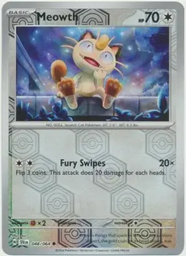 Shrouded Fable  048/064 Meowth Rev Holo