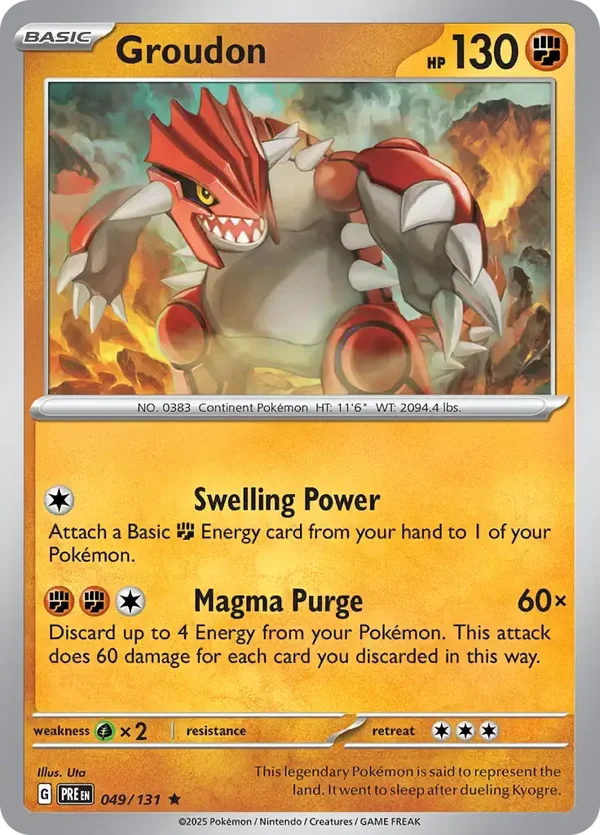 Prismatic Evolutions  049/131 Groudon Holofoil