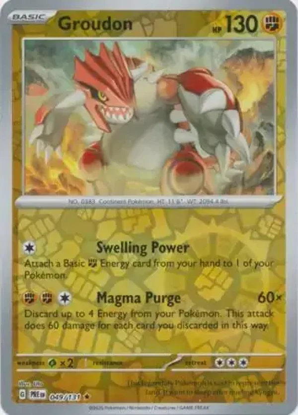 Prismatic Evolutions  049/131 Groudon Rev Holo