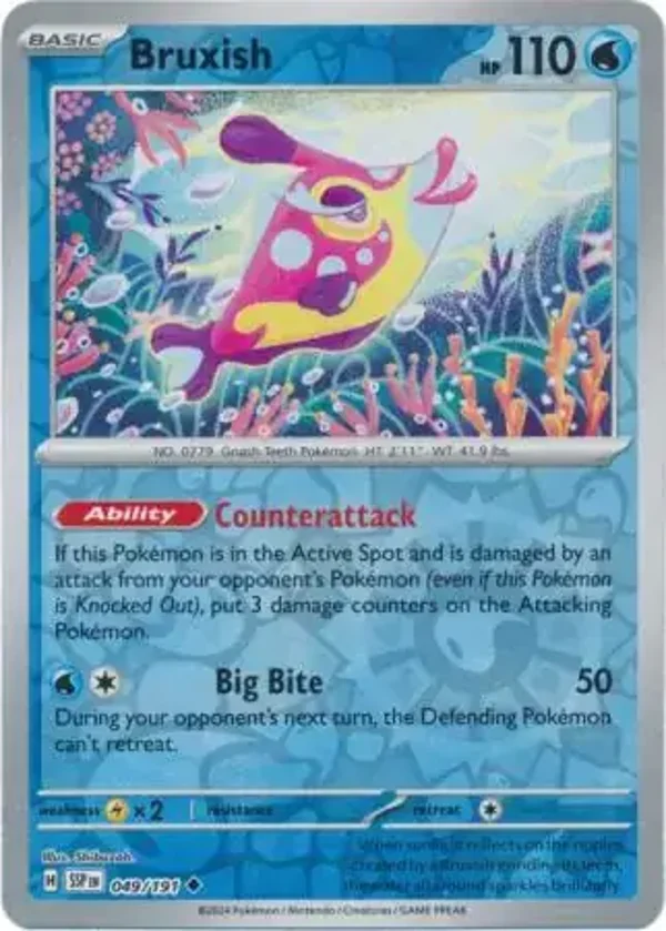 Surging Sparks  049/191 Bruxish Rev Holo