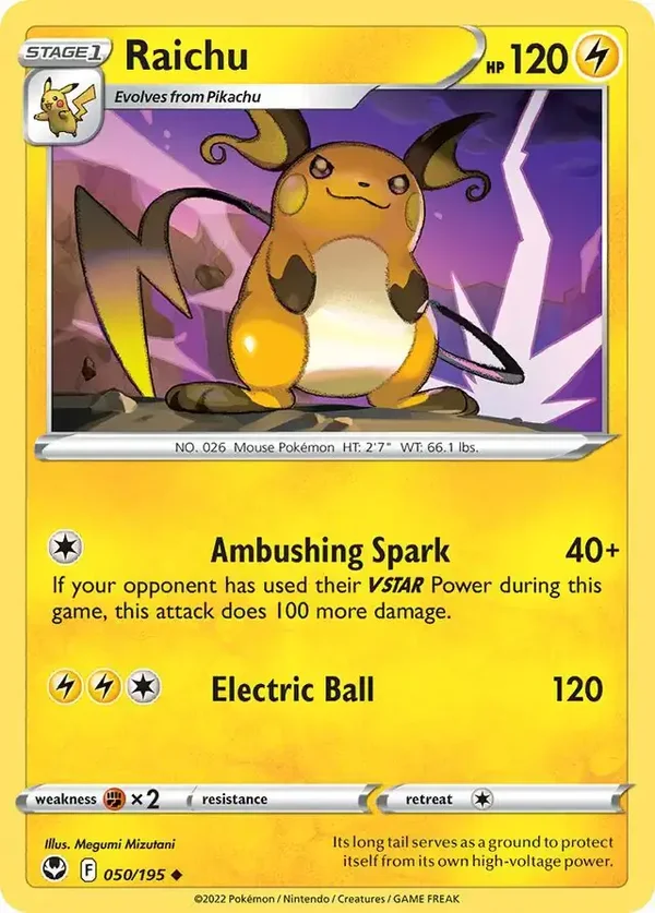 Silver Tempest  050/195 Raichu