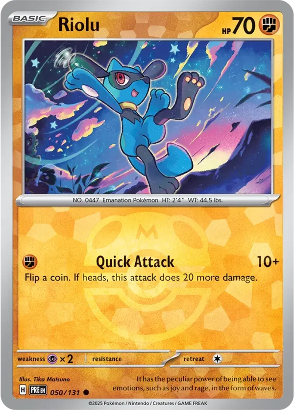 Prismatic Evolutions  050/131 Riolu Master Ball