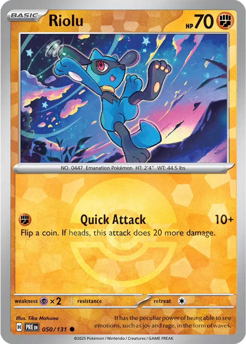 Prismatic Evolutions  050/131 Riolu Poke Ball