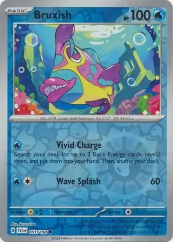 Scarlet & Violet  051/198 Bruxish Rev Holo
