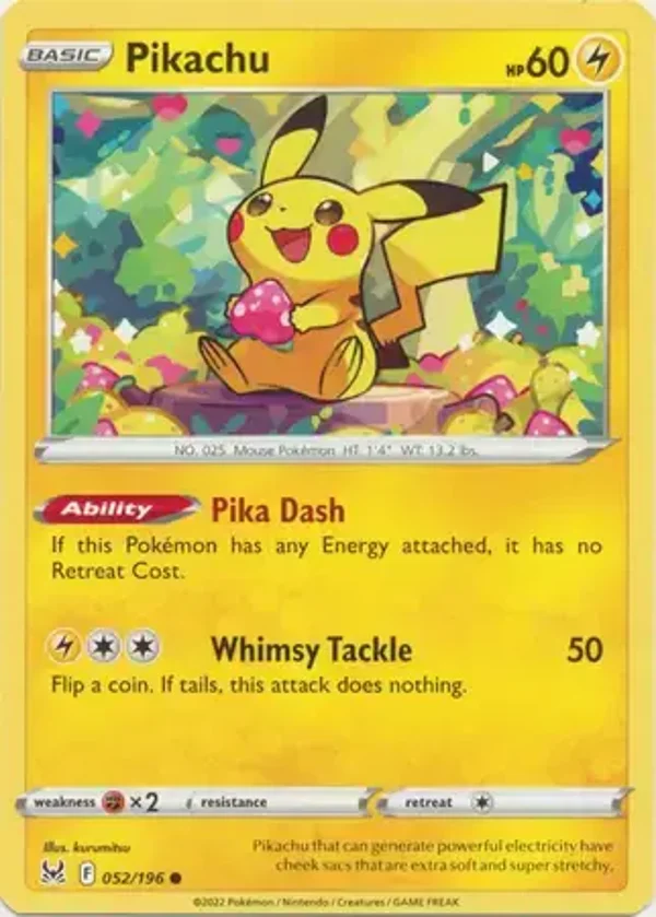 Lost Origin  052/196 Pikachu