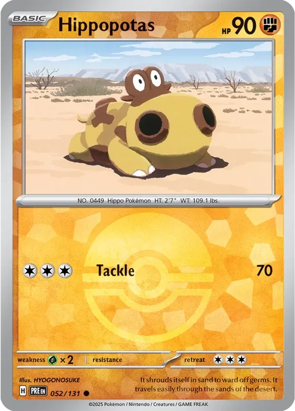 Prismatic Evolutions  052/131 Hippopotas Poke Ball