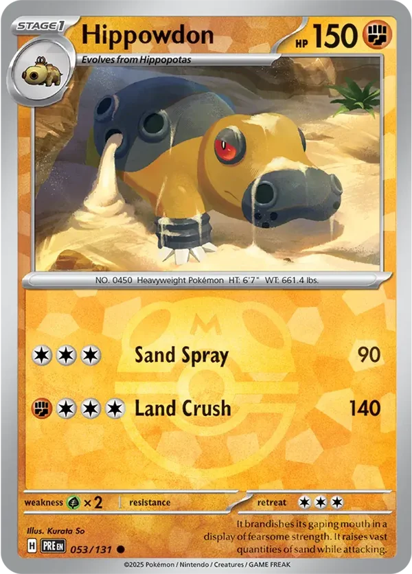 Prismatic Evolutions  053/131 Hippowdon Master Ball
