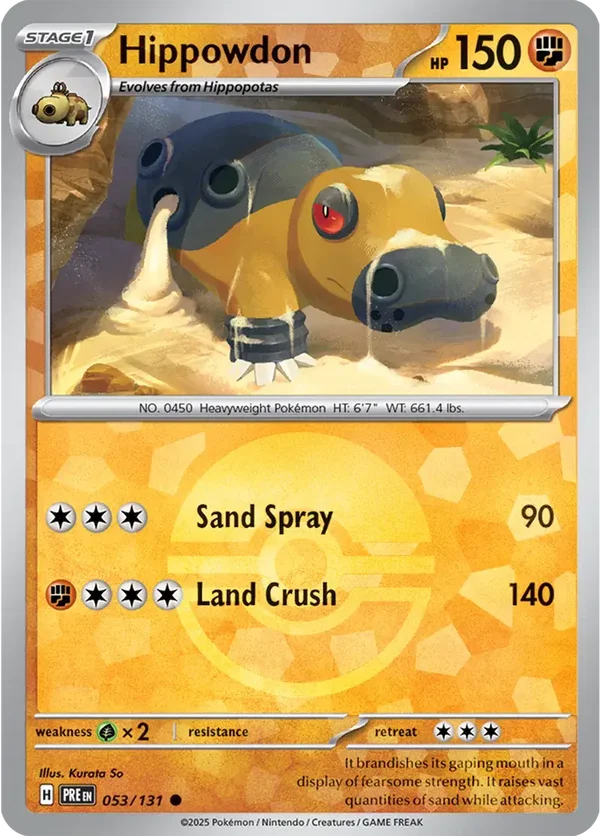 Prismatic Evolutions  053/131 Hippowdon Poke Ball