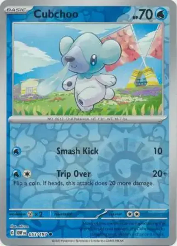 Obsidian Flames  053/197 Cubchoo Rev Holo