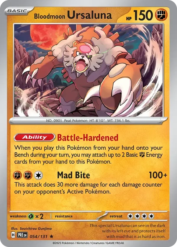 Prismatic Evolutions  054/131 Bloodmoon Ursaluna Holofoil