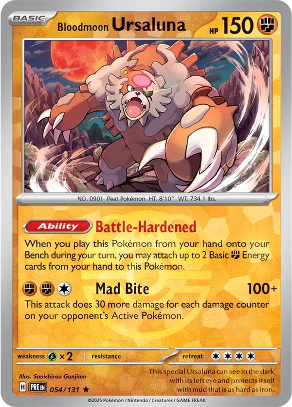 Prismatic Evolutions  054/131 Bloodmoon Ursaluna Master Ball