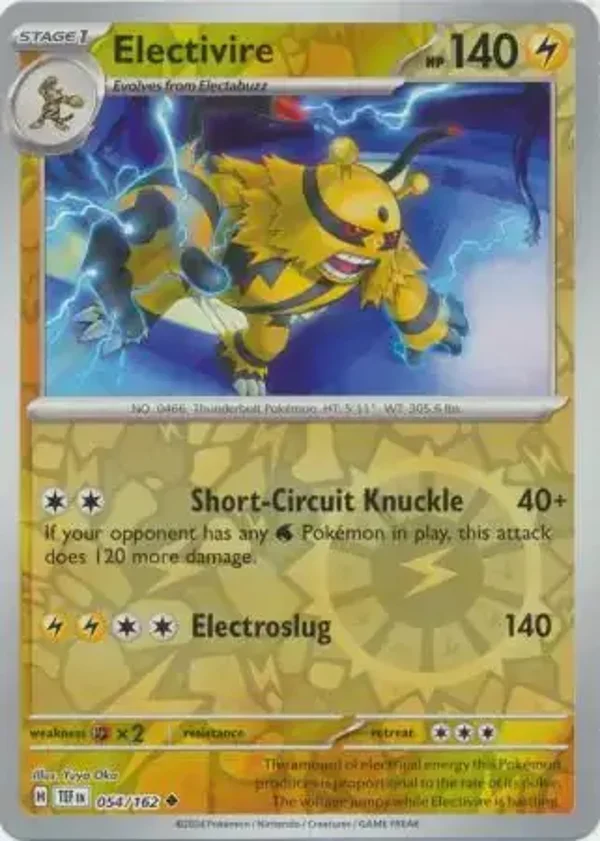 Temporal Forces  054/162 Electivire Rev Holo