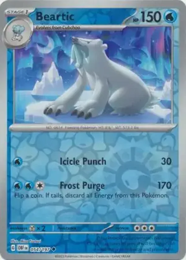 Obsidian Flames  054/197 Beartic Rev Holo